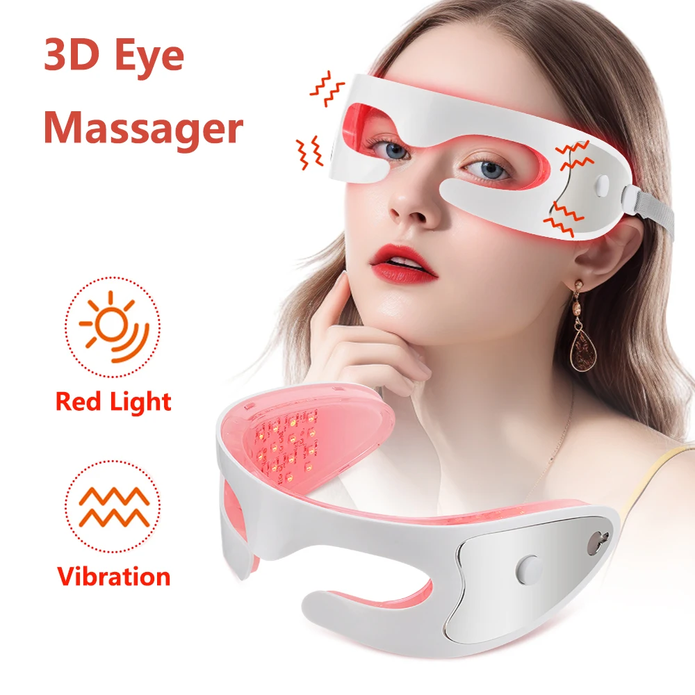 

Visual 3D Eye Massager Red Light Relieve Eye Dry Fatigue Vibration Massage Eye Skin Tightness Beauty Device Remove Dark Circles