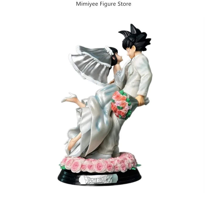 31cm Dragon Ball Goku Wedding Statue Anime Figure Model Collectible Desktop Decoration Ornament Gift