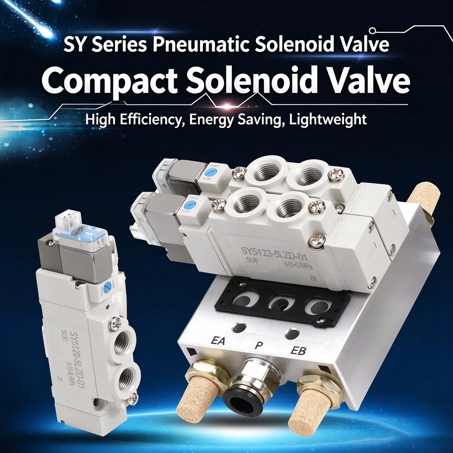 SY7120 Multi-Way Solenoid Valve Combination Single Electronically Controlled Manifold 5LZD-01 6LZD-01 for HVAC Systems