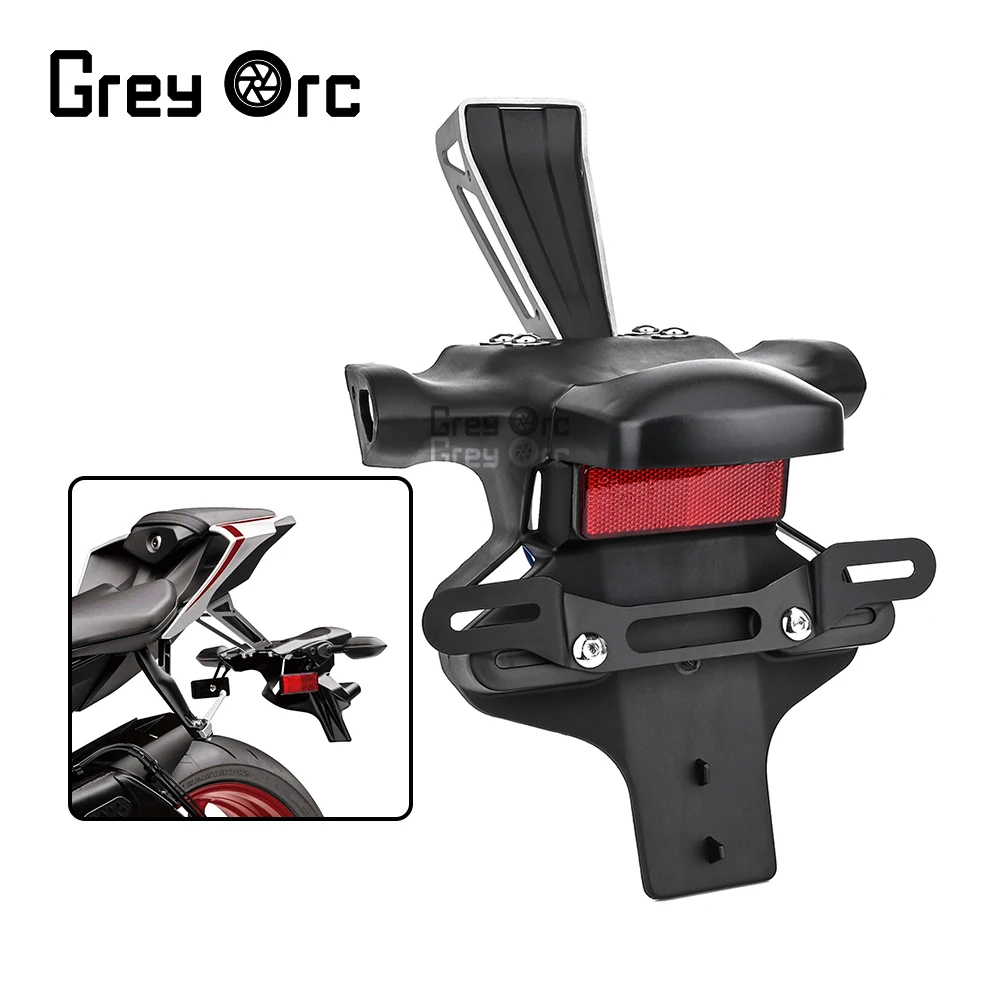 YZF R6 قطعة من نسيج لياماها YZFR6 YZF R6 2017-2020 2018 2019 اكسسوارات دراجة نارية واقِ الطين الخلفي لوحة ترخيص حامل