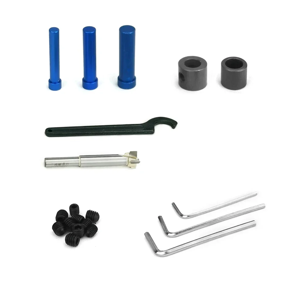 Imagem -06 - Allsome em Passador Jigs Carpintaria Perfuração Localizador Guia de Perfuração Kit Faça Você Mesmo Ferramentas Reparação Móveis ou Faz-tudo