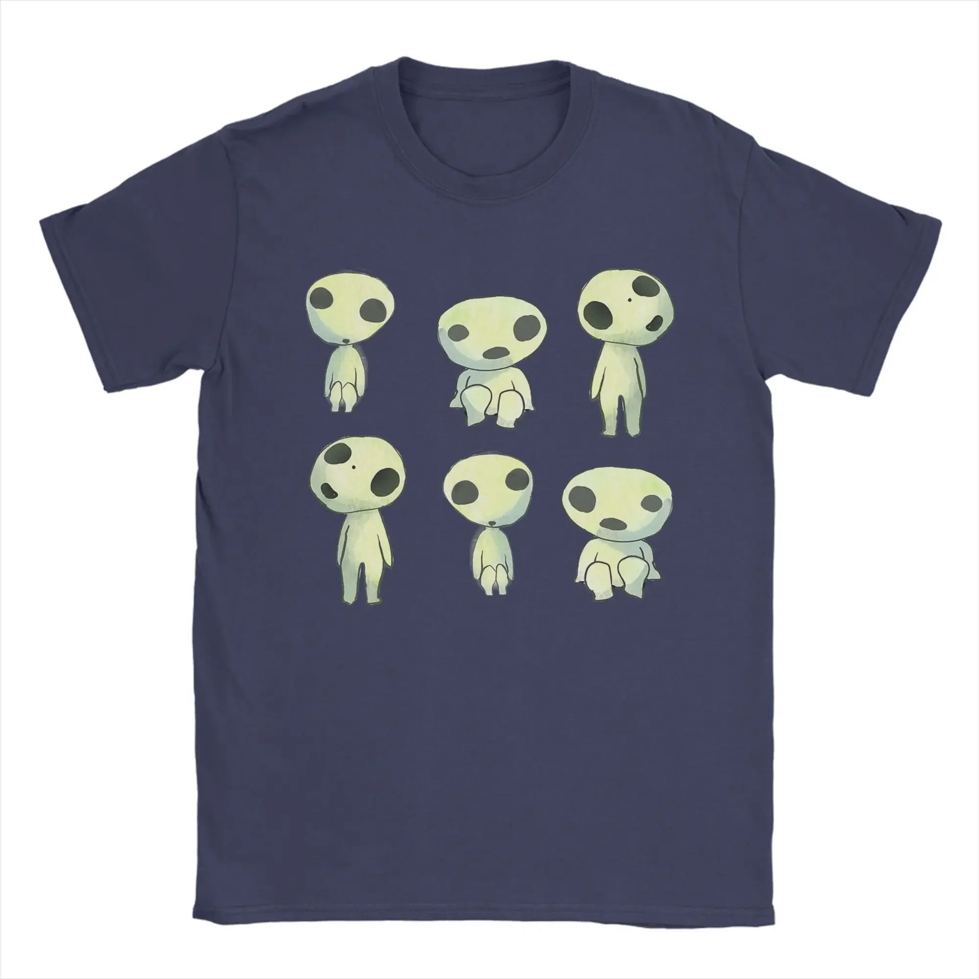 Camiseta princesa Kodama mononoked para hombre, Camiseta Vintage 100% de algodón, Camiseta de manga corta con cuello redondo, ropa única
