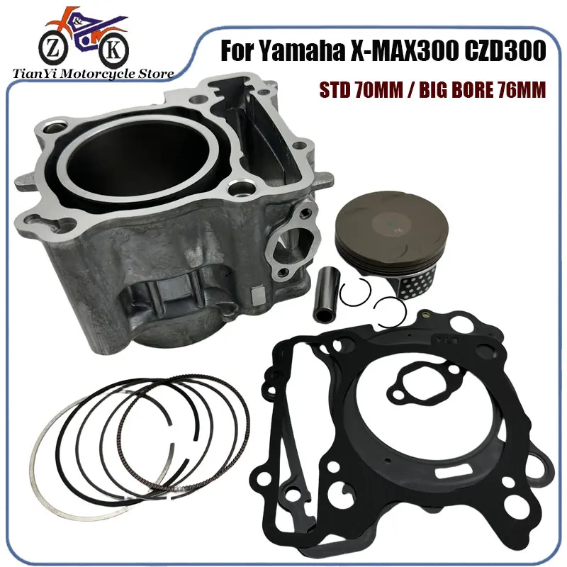

Motorcycle Cylinder Piston Pin Kit For Yamaha X-MAX300 XMAX300ABS CZD300 EVOLIS Tricity 300 B74-E1311-00 Engine Parts 70/76mm