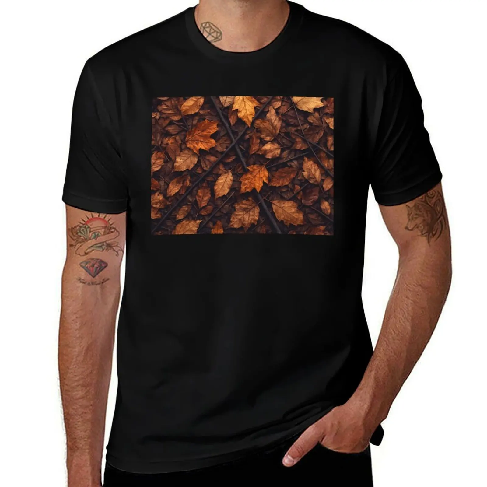 

Leaves 1 T-Shirt Anime t-shirt oversized graphic tee street wear custom t shirt mens clothes