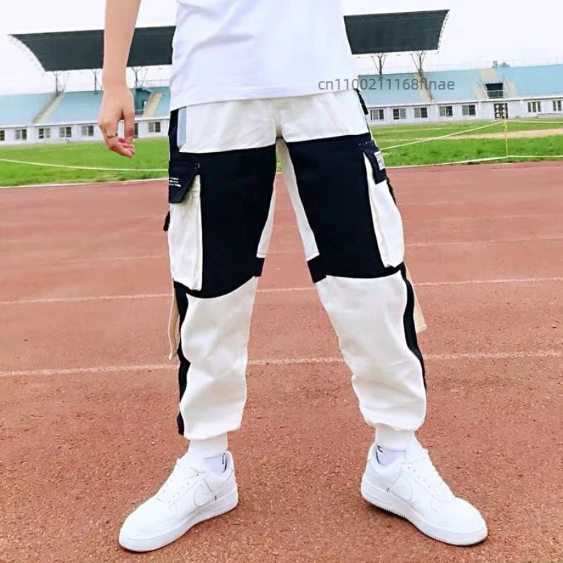 Männer Street Dance Hosen Frühling und Herbst Neue Stil Spleißen Lose Trendy Marke Ins Legging 2025, Hip Hop Casual Hosen