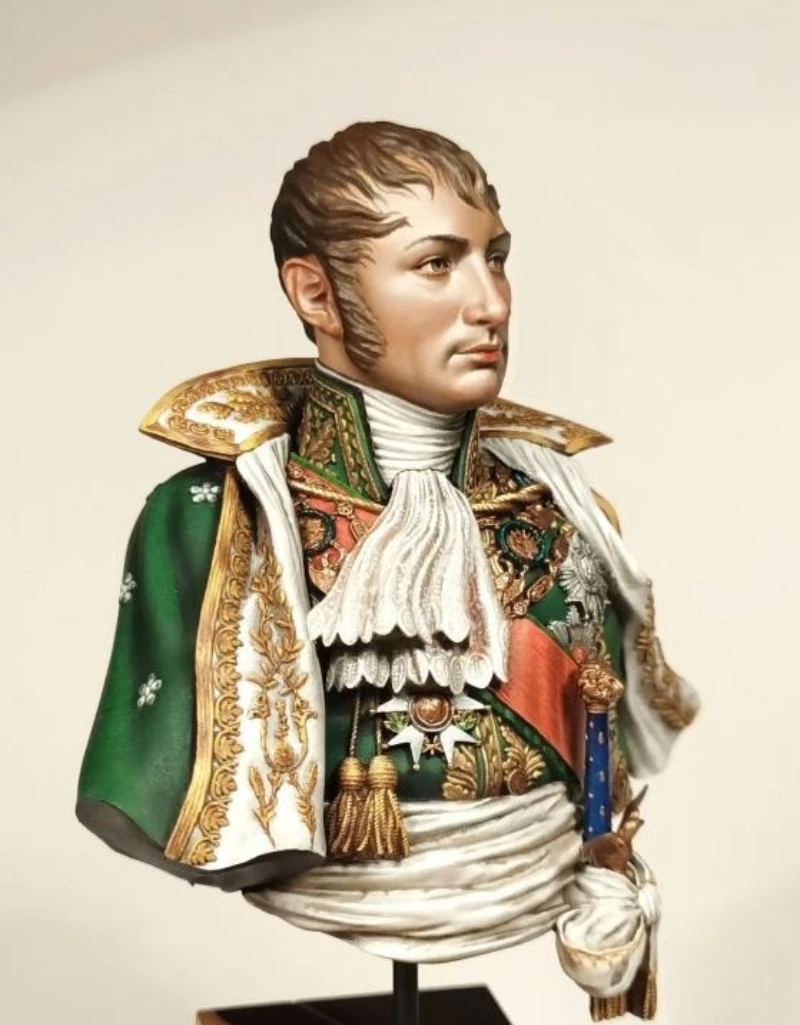 1/9 Scale 250mm Die-Cast Resin Bust Model Kit Napoleonic Wars French Military Commander Statue Unassembled and Unpainted
