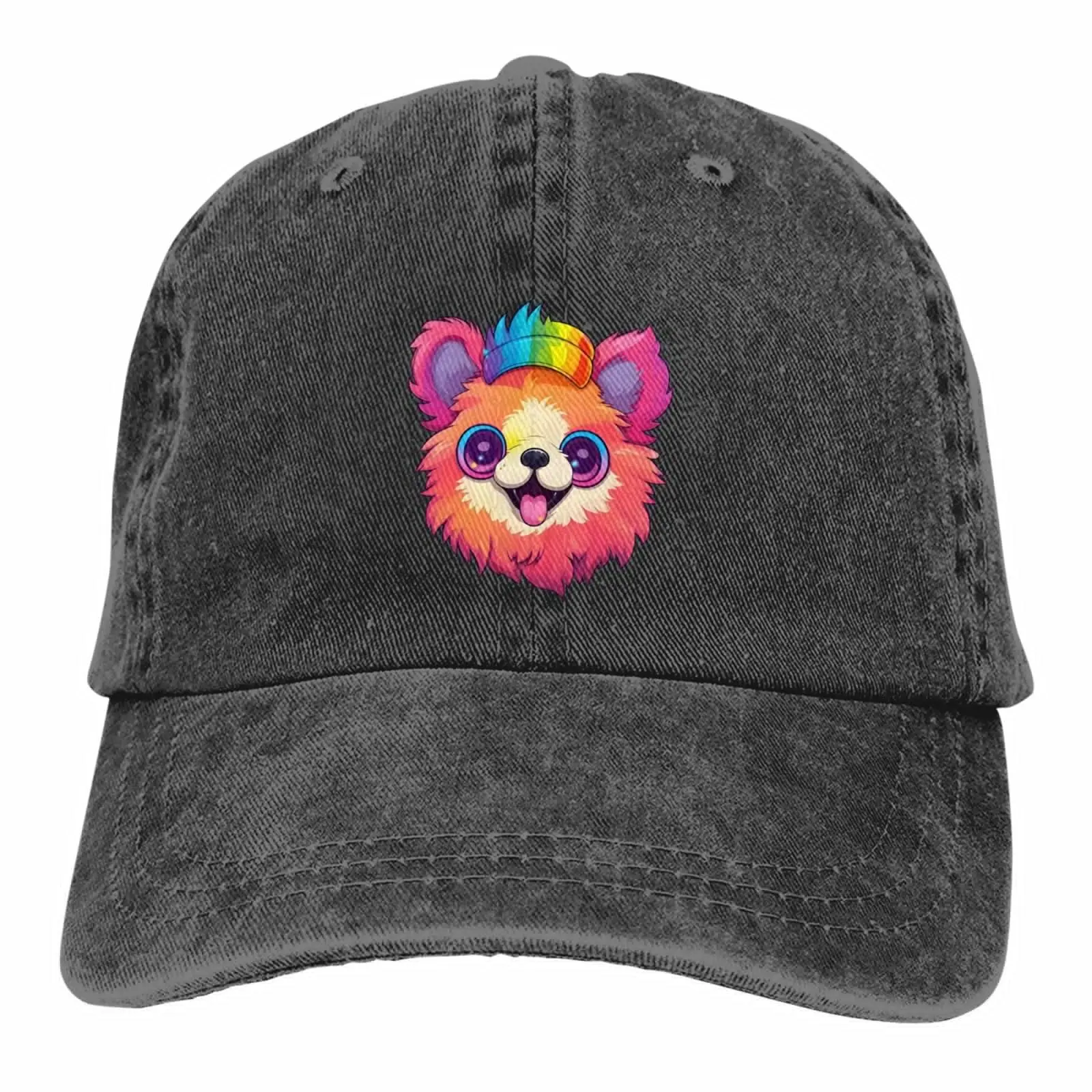 

Rainbow Pomeranian Baseball Cap Golf Dad Hat Adjustable Original Classic Low Profile Cotton Hat Outdoor Climbing Hat Men Women