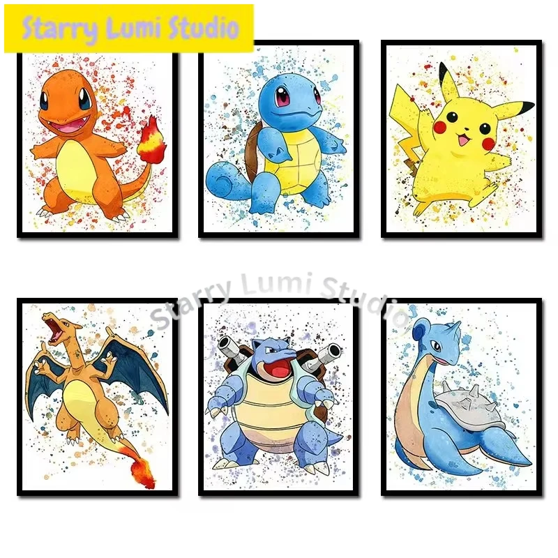 Anime Pokemon 5D DIY Diamond Painting Kits Cross Stitch Mosaic Decorative Embroidery Gift