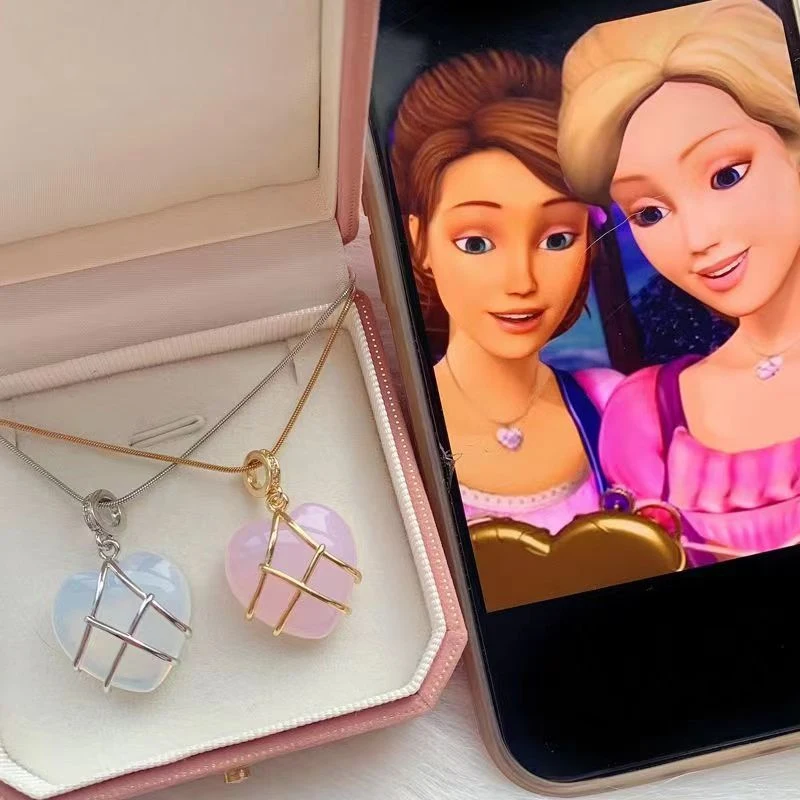 Изысканное ожерелье с подвеской в виде сердца из опала, ожерелье с кристаллами в виде замка, женское колье, ювелирные изделия для девушек и женщин, аксессуары, подарок