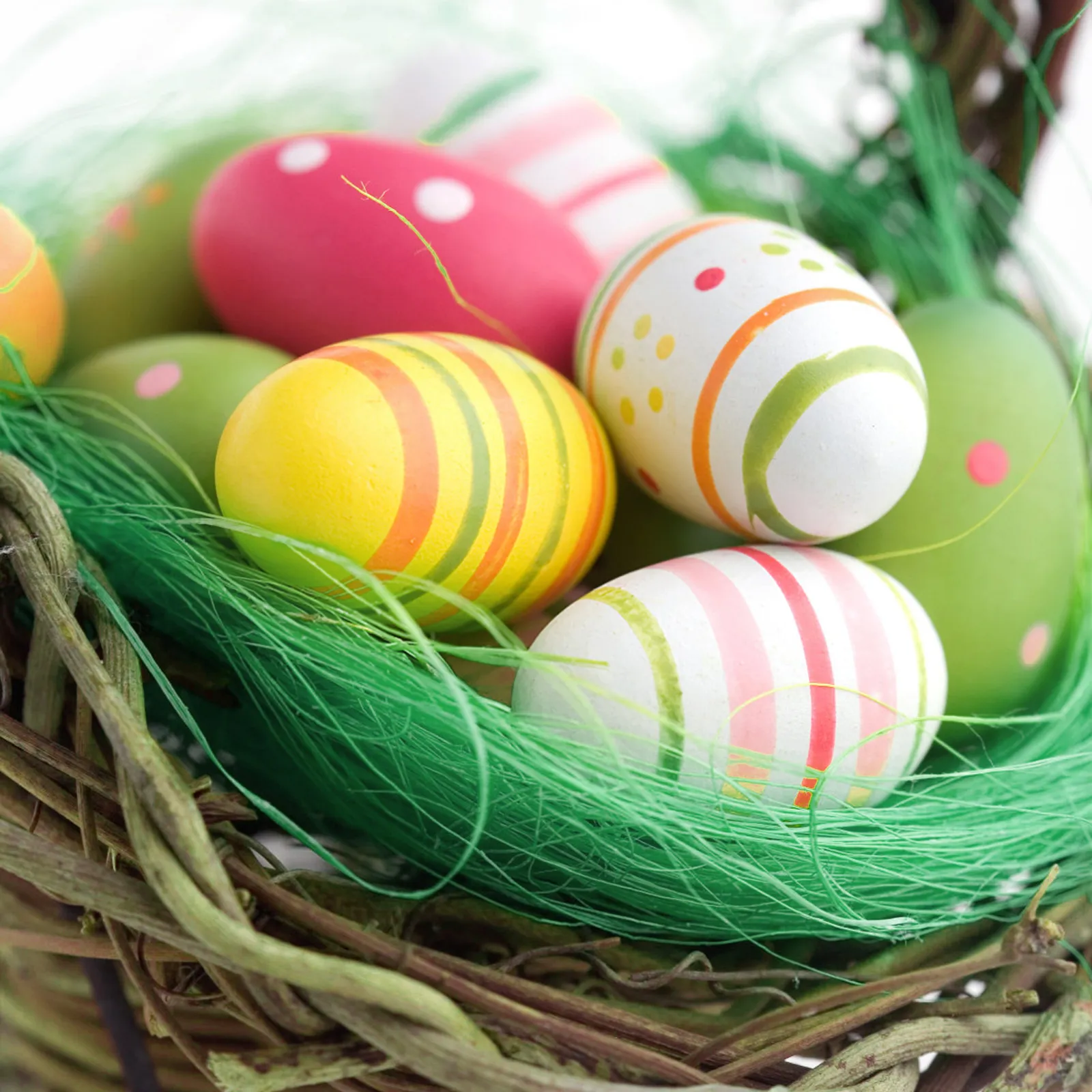 6 Piezas de Relleno de Nido de Pájaro de Rafia Natural para Pinzones, Canarios, Pájaros Pequeños, Decoración de Pascua, Relleno para Cajas de Regalo
