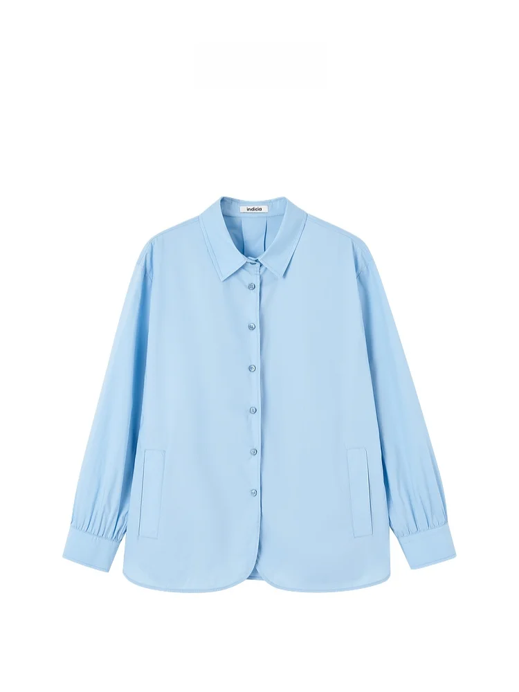 

Женская премиум-рубашка Indicia с длинным рукавом из чистого хлопка, тонкая модель F2B5CS191N, повседневный стиль, летняя новинка