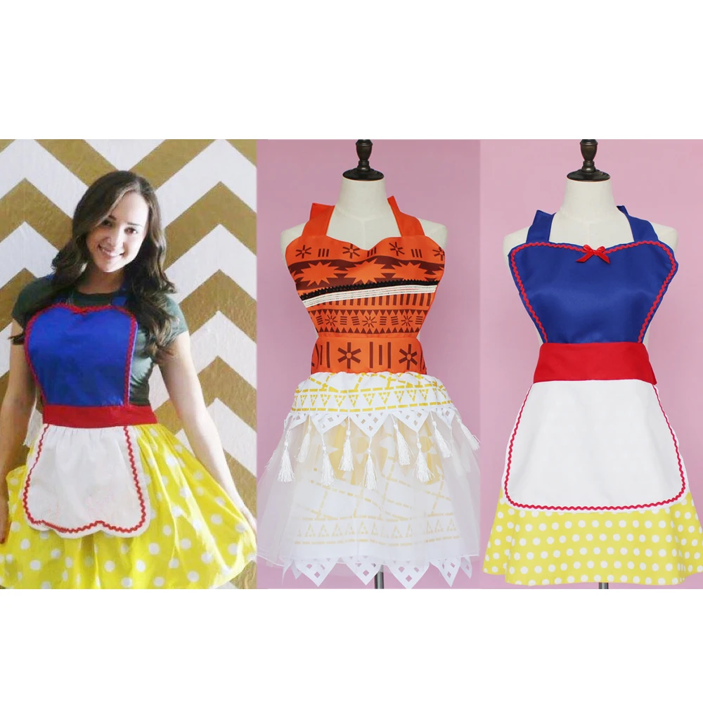 Halloween Costumes for Women Princess Anime Cosplay Cartoon Apron Dresses