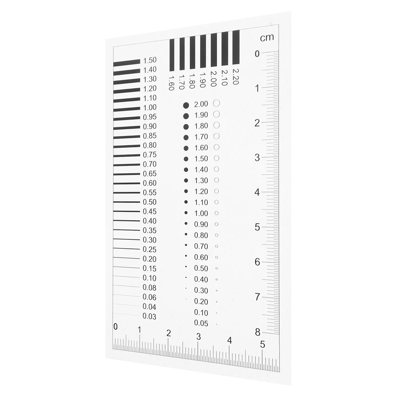 

High Precision Film Ruler Transparent Crack Gauge For Line Width Scratch Spot Measurement Defect Detection Tool Instrument