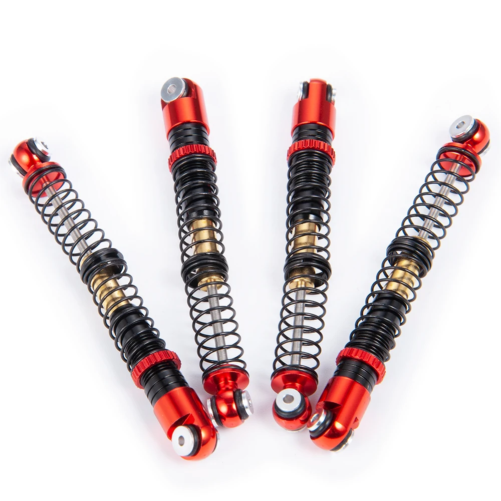 YEAHRUN 4Pcs Aluminum Alloy 53mm Shock Absorber Damper for Axial SCX24 Deadbolt Gladiator Bronco Wrangler C10 1/24 RC Car Parts