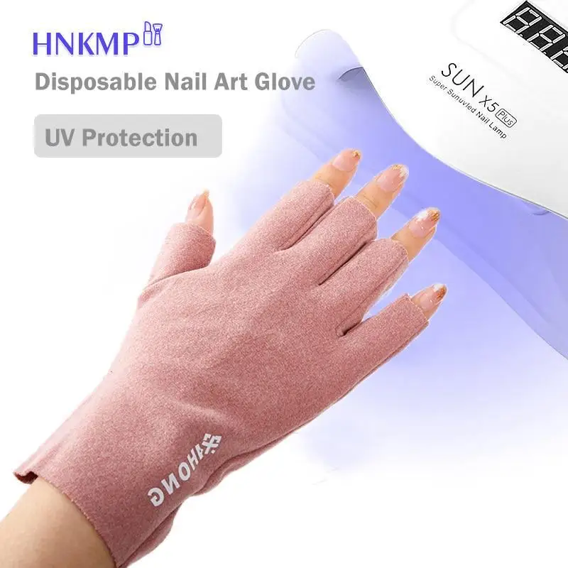 Nail Art Glove UV Protection Glove Anti Black Gloves Protecter Winter Gloves Split-finger Mittens Wholesale Gift