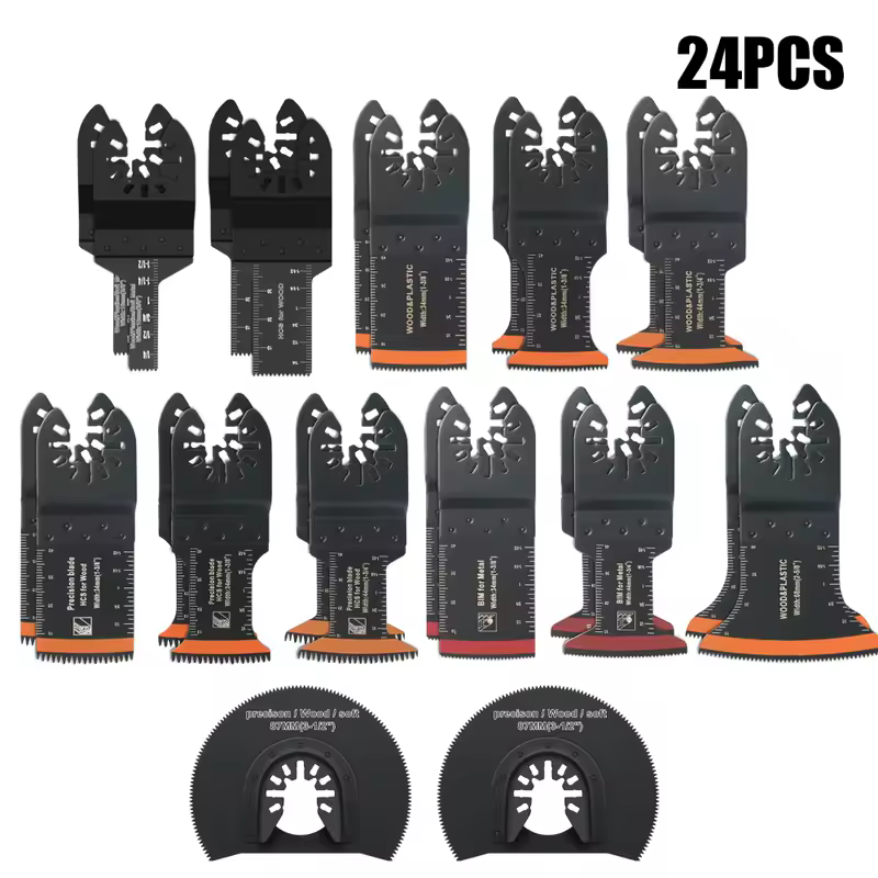 Japanese Tooth Carbide Oscillating Saw Blade Kit 10-39Pcs Arc Edge Oscillating Multitool Blades Precise Cut for Wood PVC Iron - Image 16
