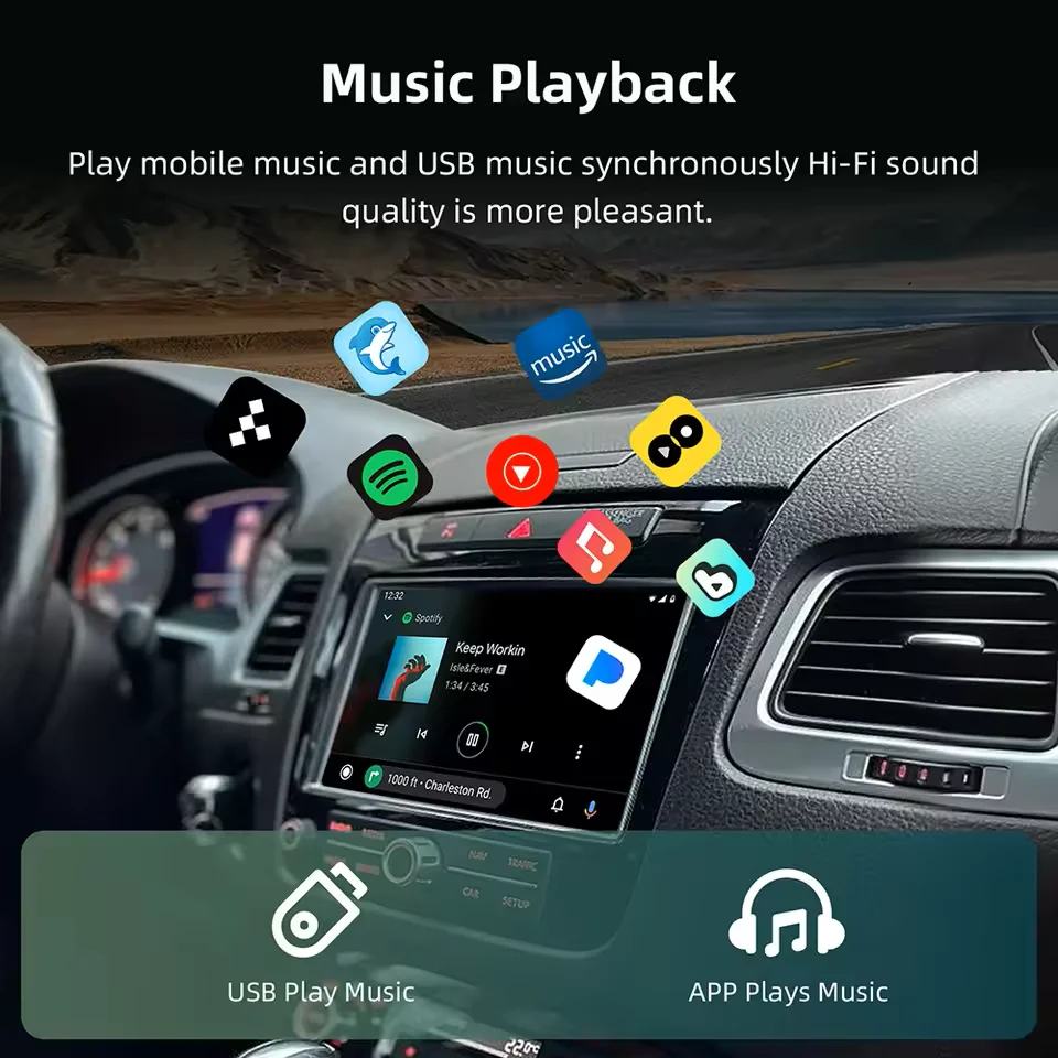 وحدة التحديثية اللاسلكية Carplay لسيارة Volkswagen Touareg RNS850 Android محول السيارات airplay VW 2010-2017 car play Mirroring