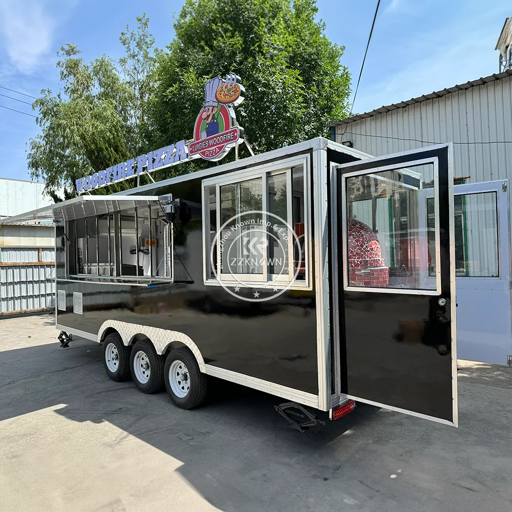 2024 Fast Food Truck With Pizza Coffee Truck Coffee Food Trailer Food Truck With Pizza Mobile Kitchen