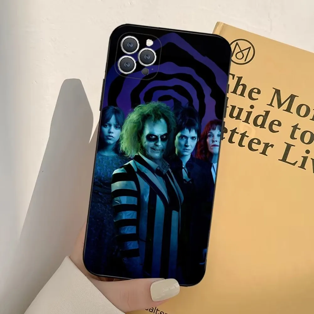 B-Beetlejuice 2  Phone Case For iPhone 16,15,14,13,12,11,Pro,X,XS,Max,XR,Plus,Mini Soft Black Cover