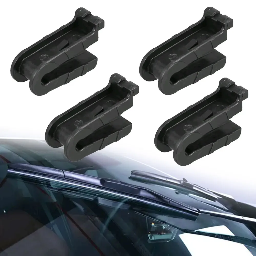 4PCS Universal Car Front Wiper Blade Arm Adapter Clip J Hook Type A C D Black Car Wiper Arm Accessories