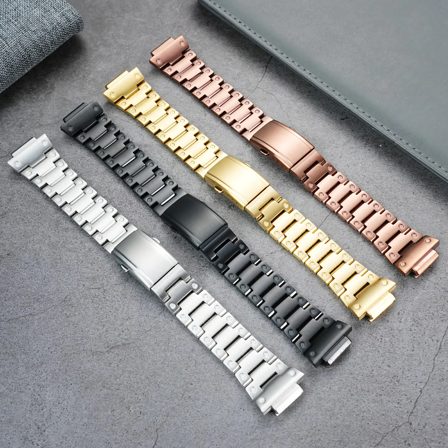 Suitable for Casio G-SHOCK Watch Modification GM-2100 Solid Stainless Steel Strap Farmhouse Octagonal Oak Men 16mm