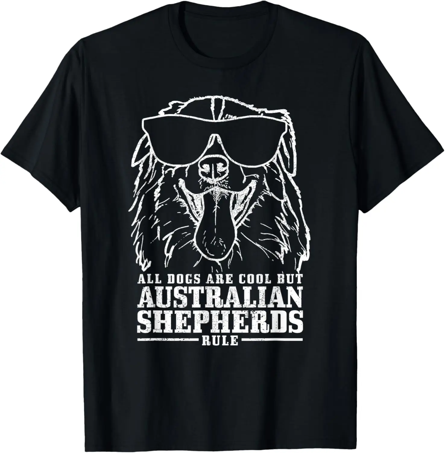 Pastor australiano que dice camiseta divertida para perro