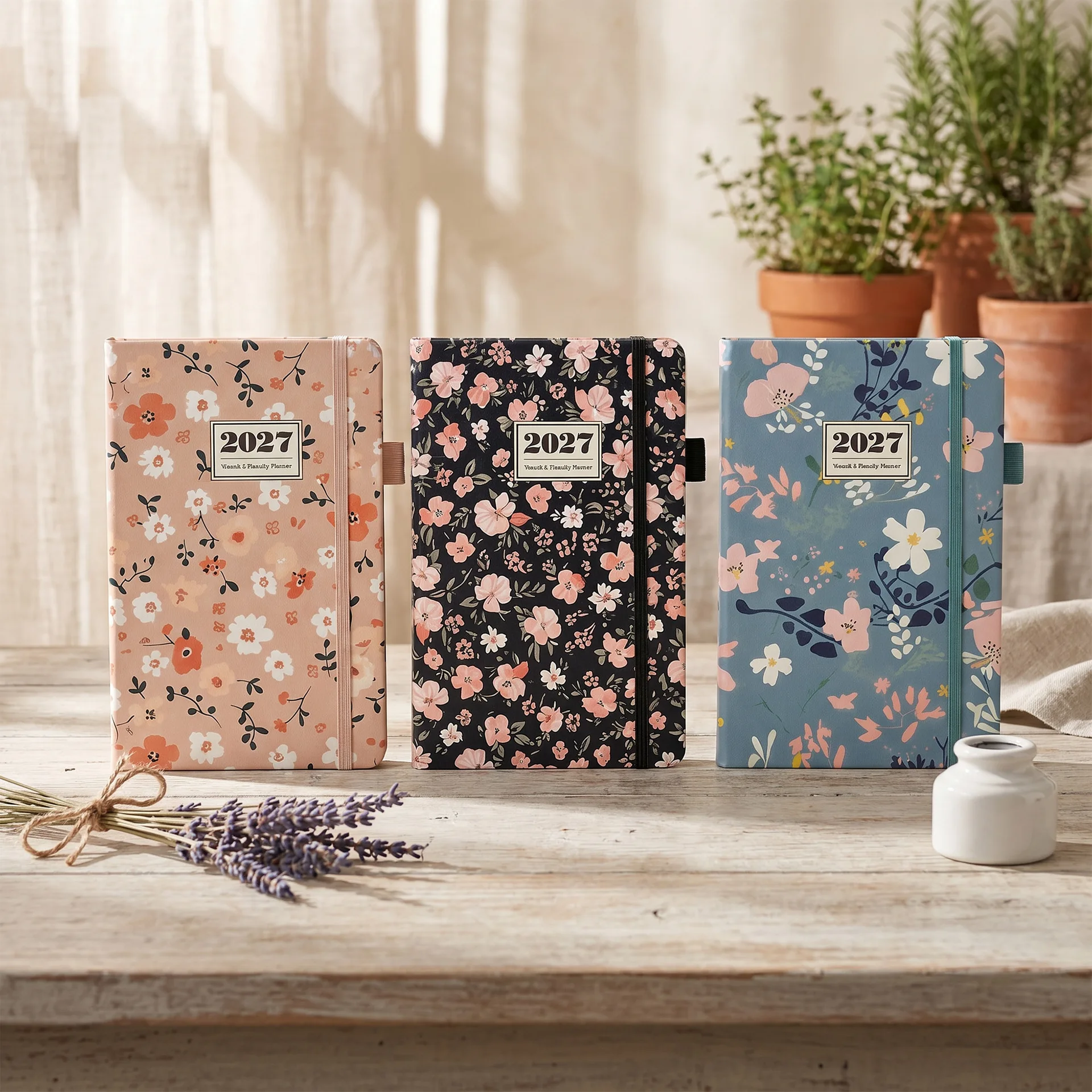 2027 A5 Weekly and Monthly Planner, Color Changing PU Leather Journal Notebook with 144 Pages Offset Paper, Thread Bound Lined