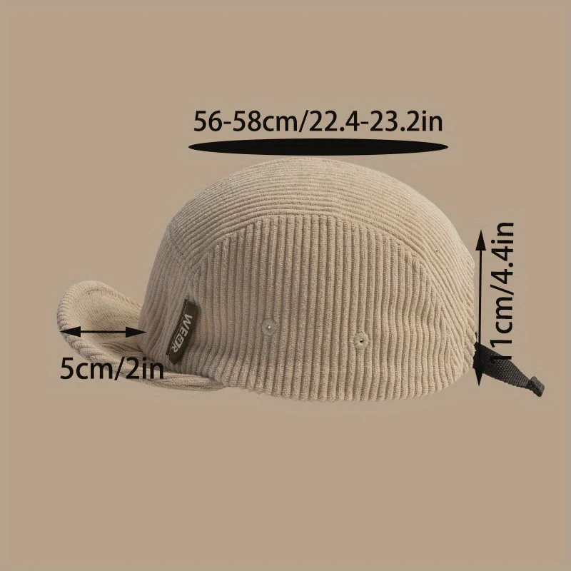 Boné de beisebol de veludo estilo japonês design de aba macia unissex retrô moda de rua para outono inverno chapéu diário