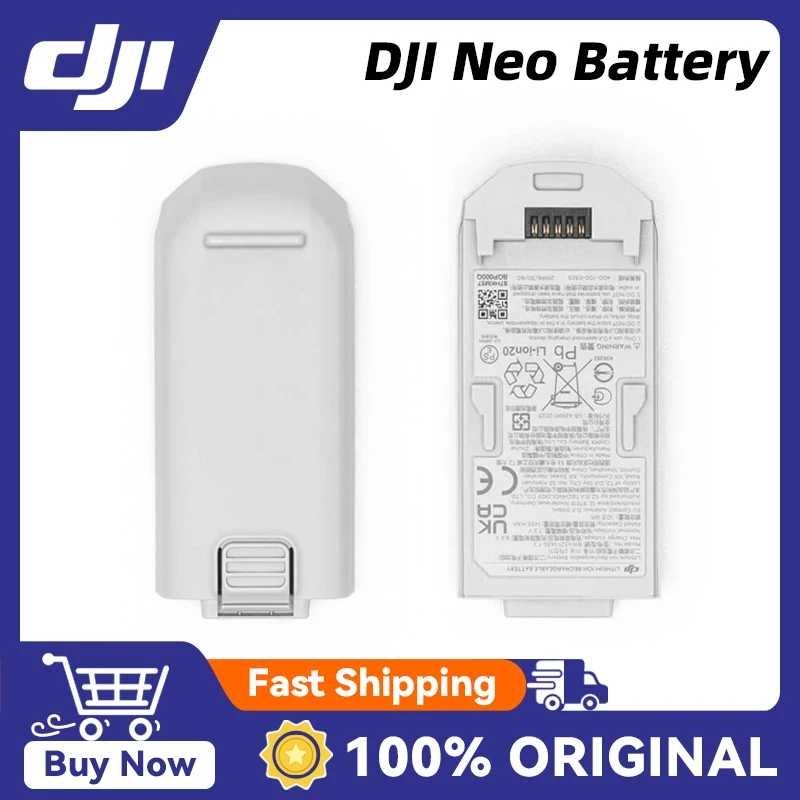 بطارية الطيران الذكية DJI Neo وقت الطيران لمدة 18 دقيقة بسعة 1435 مللي أمبير تقريبًا. 45 جرام لـ DJI Neo Original العلامة التجارية الجديدة في المخزون