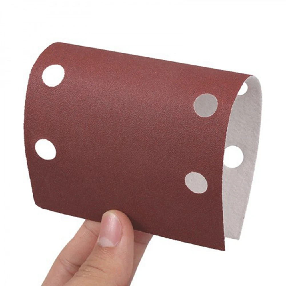 

PZHI-40Pcs Square Sandpaper Grit Flocking Sand Paper 8 Hole 40-80 Grit Assortment Abrasive Paper Sheets For Car Polish Tools
