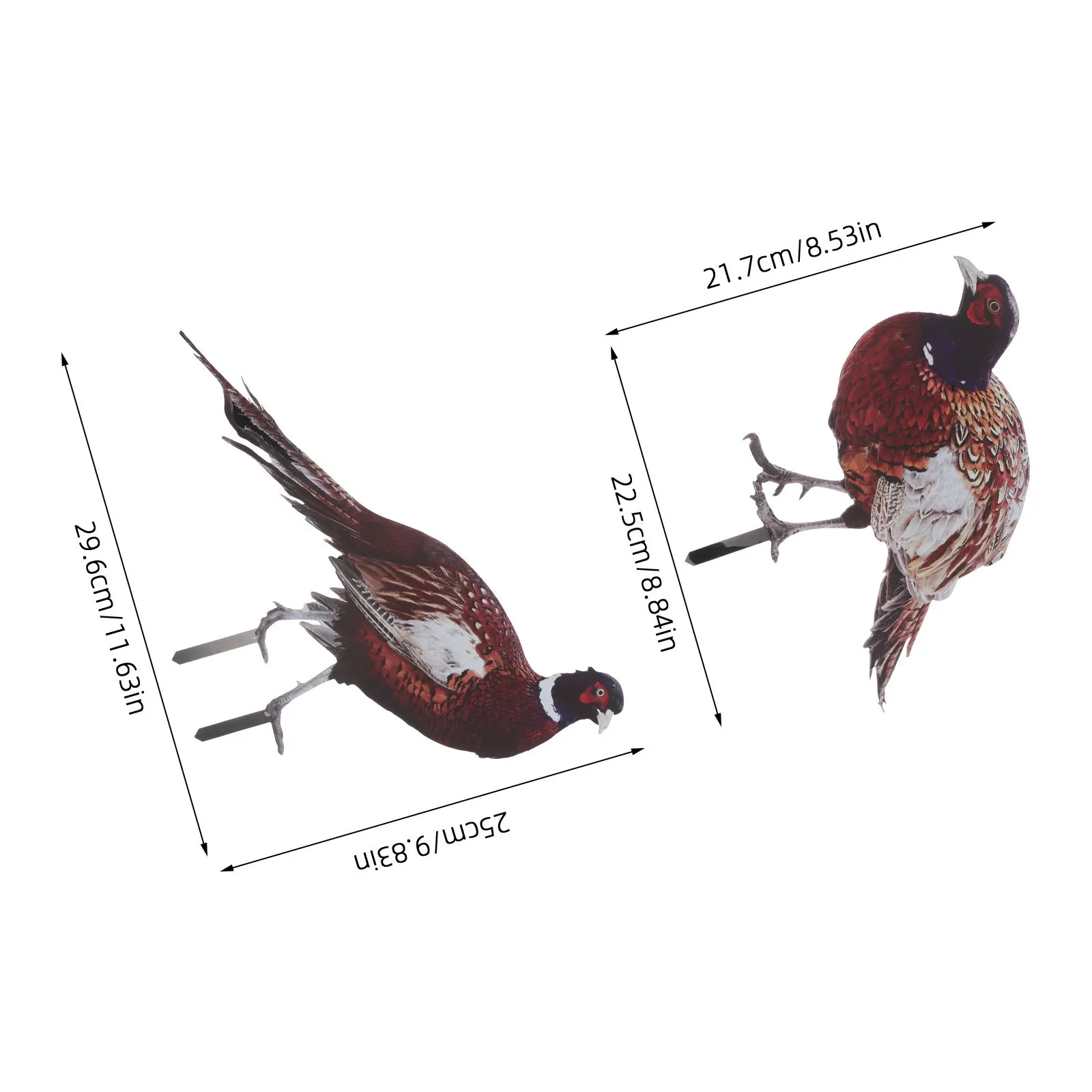 2 قطعة حديقة الدراج واقعية حصص نابض بالحياة الدجاج ساحة الفن في الهواء الطلق الحديقة الديكور فناء زخرفة تمثال الدراج #2