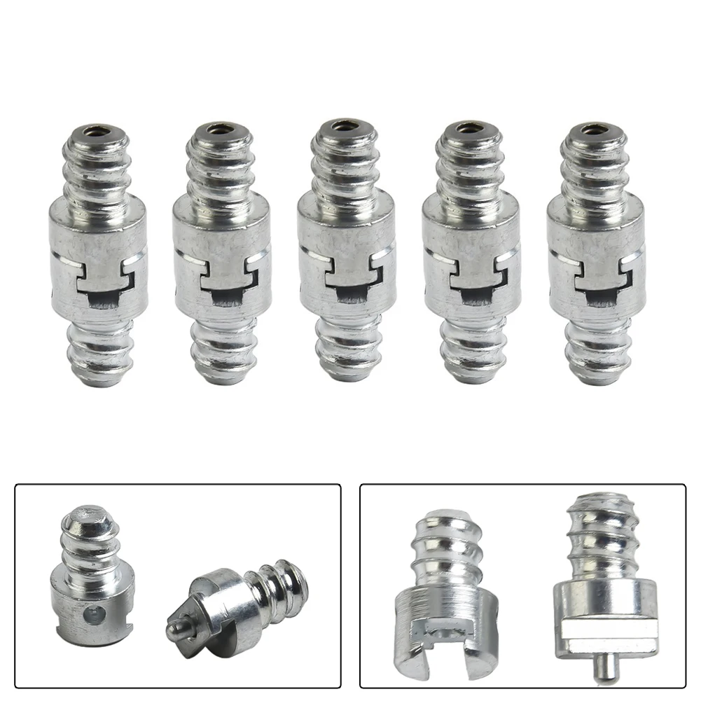 Male Female Join Connector Dredge Spring Fitting For Electric Drill Dredge Galvanized Set Silver 16mm Carbon Steel