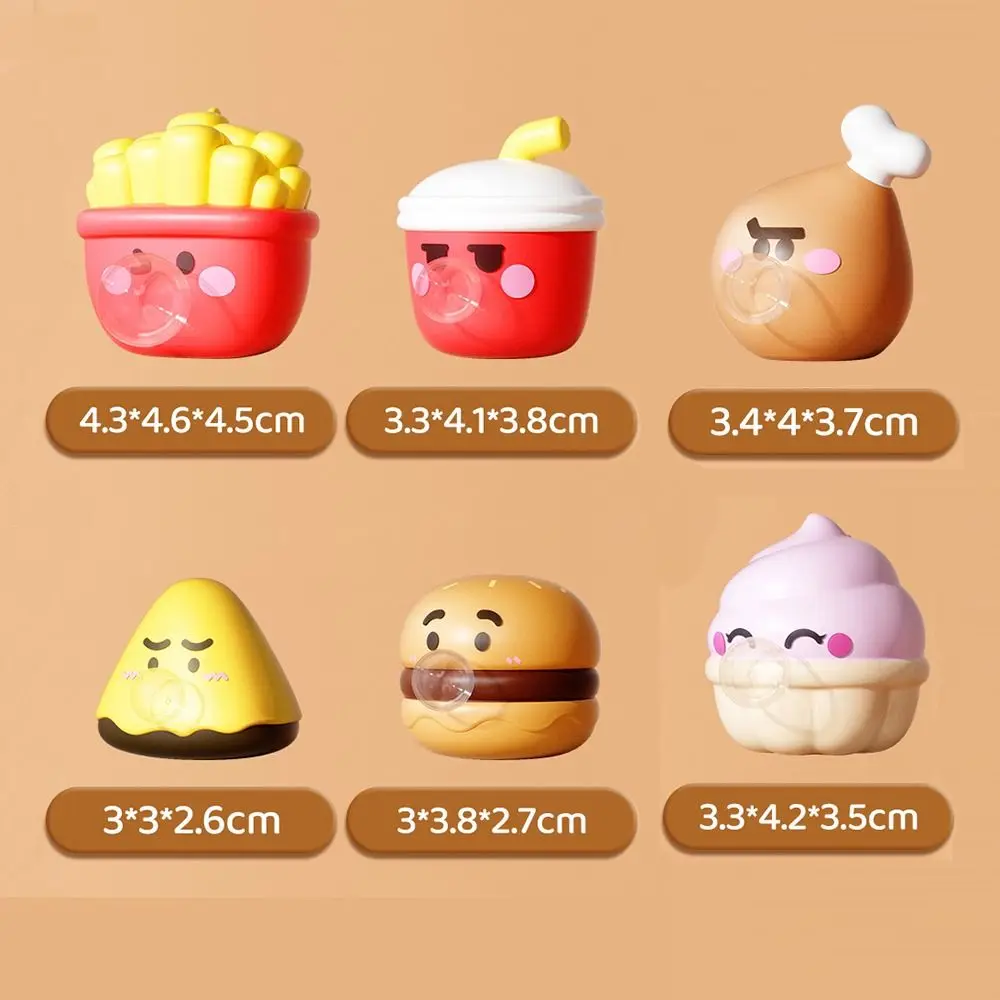 Silicone pop bolha squeeze brinquedos recuperação rápida batatas fritas hambúrguer dos desenhos animados comida squeeze brinquedos aliviar ansiedade relaxamento