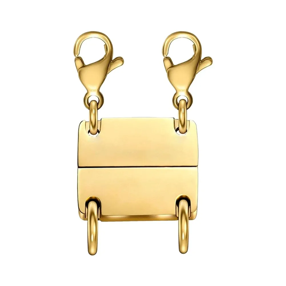 Necklace Layering Connector with Strong Magnet for Easy Stacking and Anti-Tangle Use 0.47x0.8in 0.8x0.8in Alloy