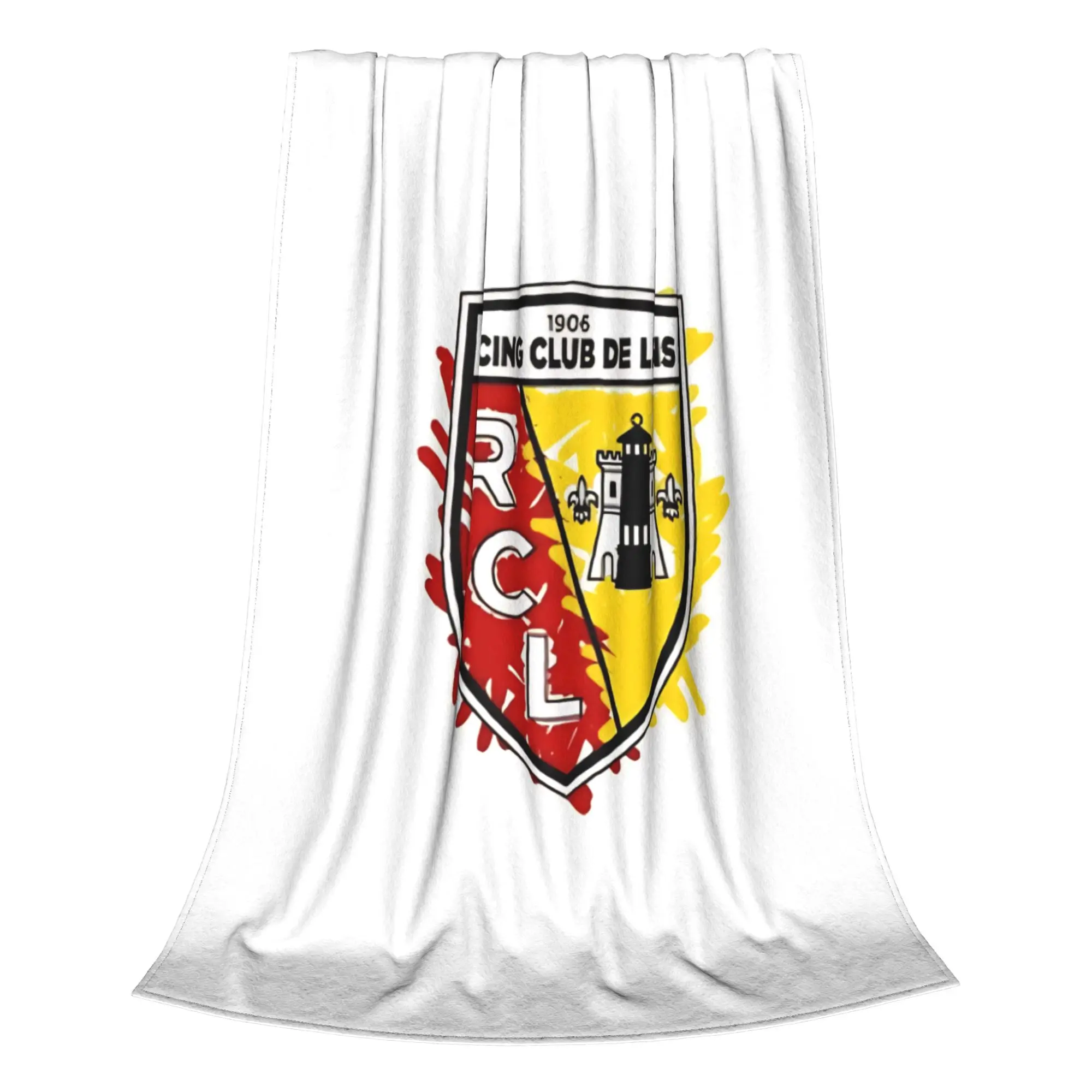 1PC Home Cute Room Decor football crest Blanket Throw Blanket RC Lens Novelty Warm Blanket All Season