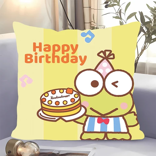 장식용 만화 쿠션 커버, S-sanrio K-캐로피 녹색 베개 케이스, 등받이 의자, 귀여운 베개 케이스, 패션, 새로운 맞춤 선물 