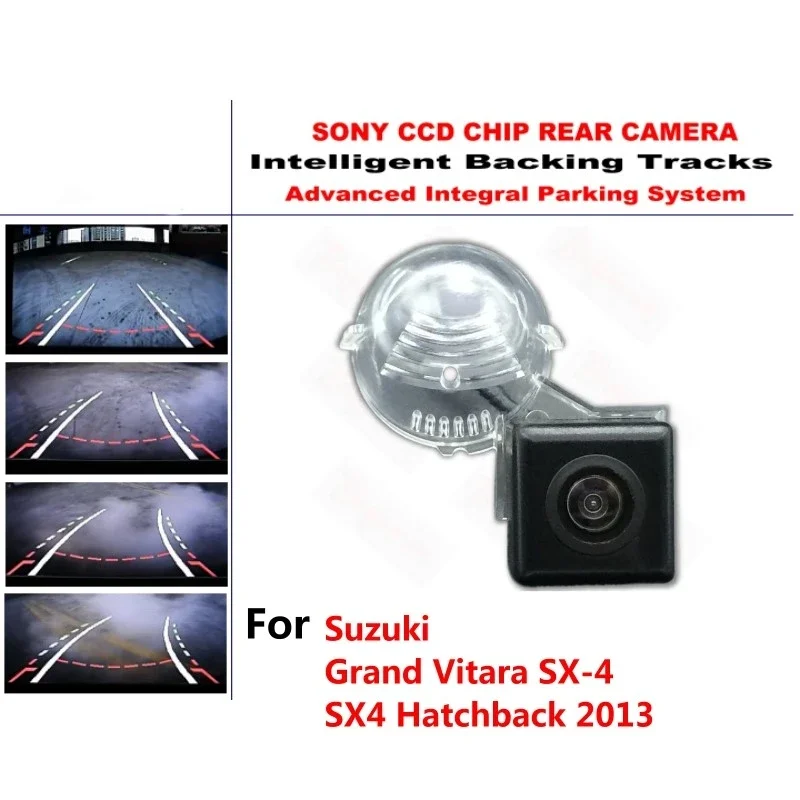 

for Suzuki Grand Vitara SX-4 SX4 Hatchback CCD Intelligent Dynamic Tracks Rear View Reverse Backup Trajectory Camera Waterproof