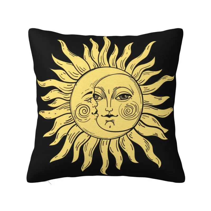 Custom Sun And Moon Pillow Case 40x40cm Nordic Cushion Cover Soft Pillowcase