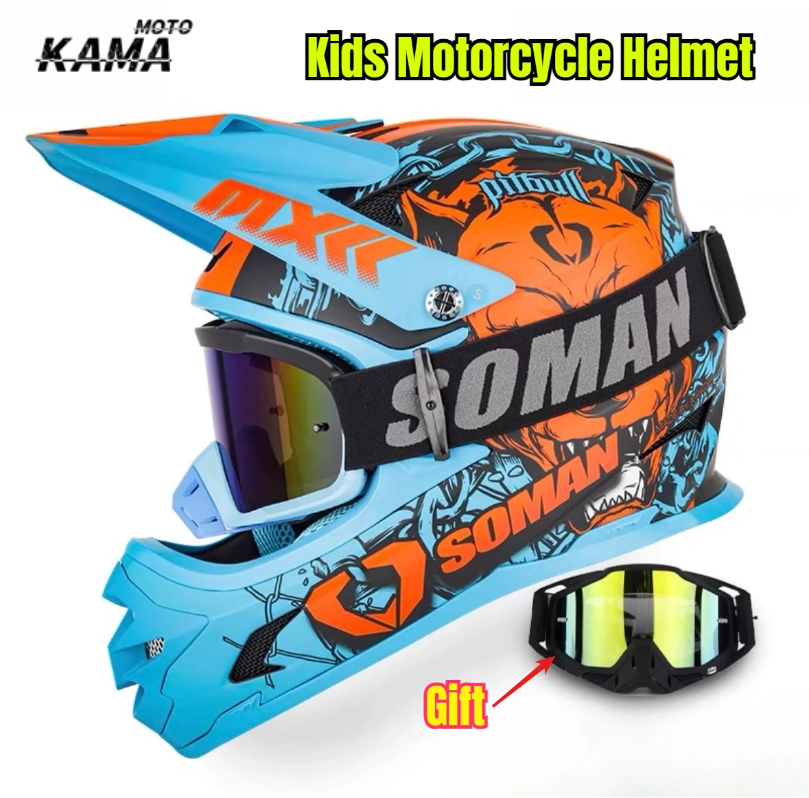 

6-12 Years Kids Motorcycle Helmet Children Off Road Helmet Personalized Helmet Motocross Casco Scooter Capacete CE Approved
