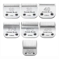 Cuchillas de aseo desmontables para perros y mascotas 7FC/5FC/4FC/3FC de acero inoxidable, compatibles con Andis,Oster A5,Wahl KM10 Series