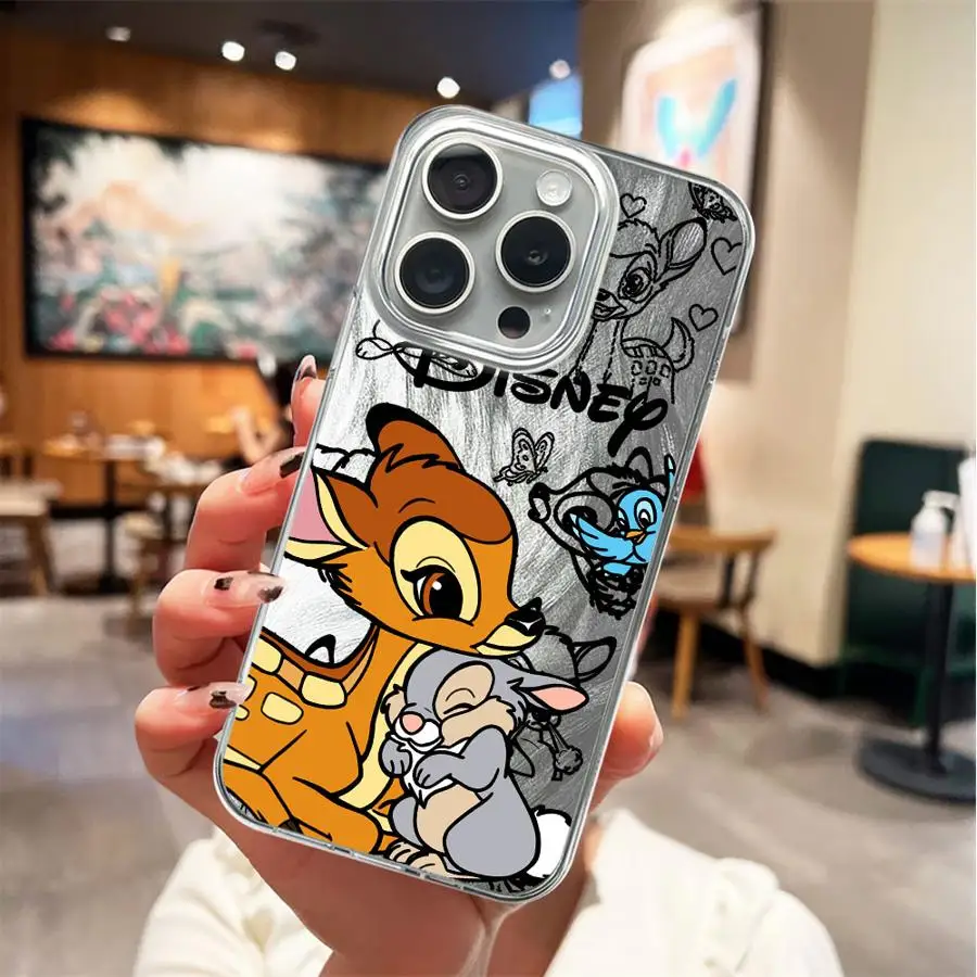 Case for iPhone 13 Pro 14 12 14 Plus 11 16e 15 16 Pro Max Back Phoen Cover Disney Bambi Deer