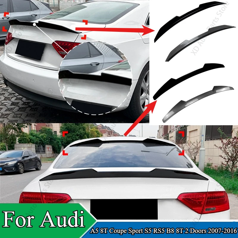 Car Tail Roof Middle Tailgate For Audi A5 8T Coupe For Sport S5 RS5 B8 8T 2 Doors 2007-2016 Rear Spoiler Mid Trunk Lip Wing Kits
