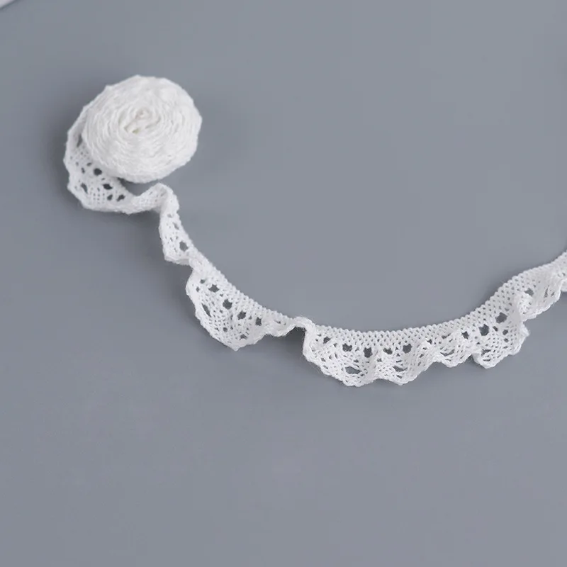 Elasticity Lace Trim Cotton Lace Fabric White Lace Fabric Sewing Accessories Fabric Material for Clothes Embroidery Handicrafts