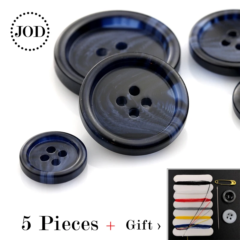 5PCS 15-30mm Resin Fashion Buttons for Clothing Coat Suit Crafts Plastic Button Decorative Scrapbooking Sewing Accessories JODc