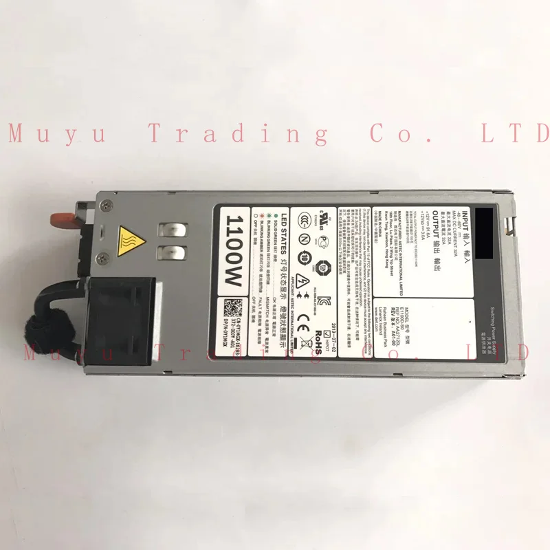 1100W Hot-Plug DC Power Supply For PowerEdge R530 R630 730XD R730 R720 R620 R520 T420 R820 R740 E1100D-S0 5G4WK Y1MGX 02RN7