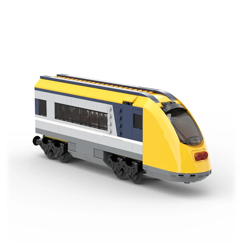 Zestawy Klocków Konstrukcyjnych MOC Pojazdy Kolejne Miejskie Kabinowe i Bufetowe, Model do Składania, Zabawki, Prezenty Świąteczne