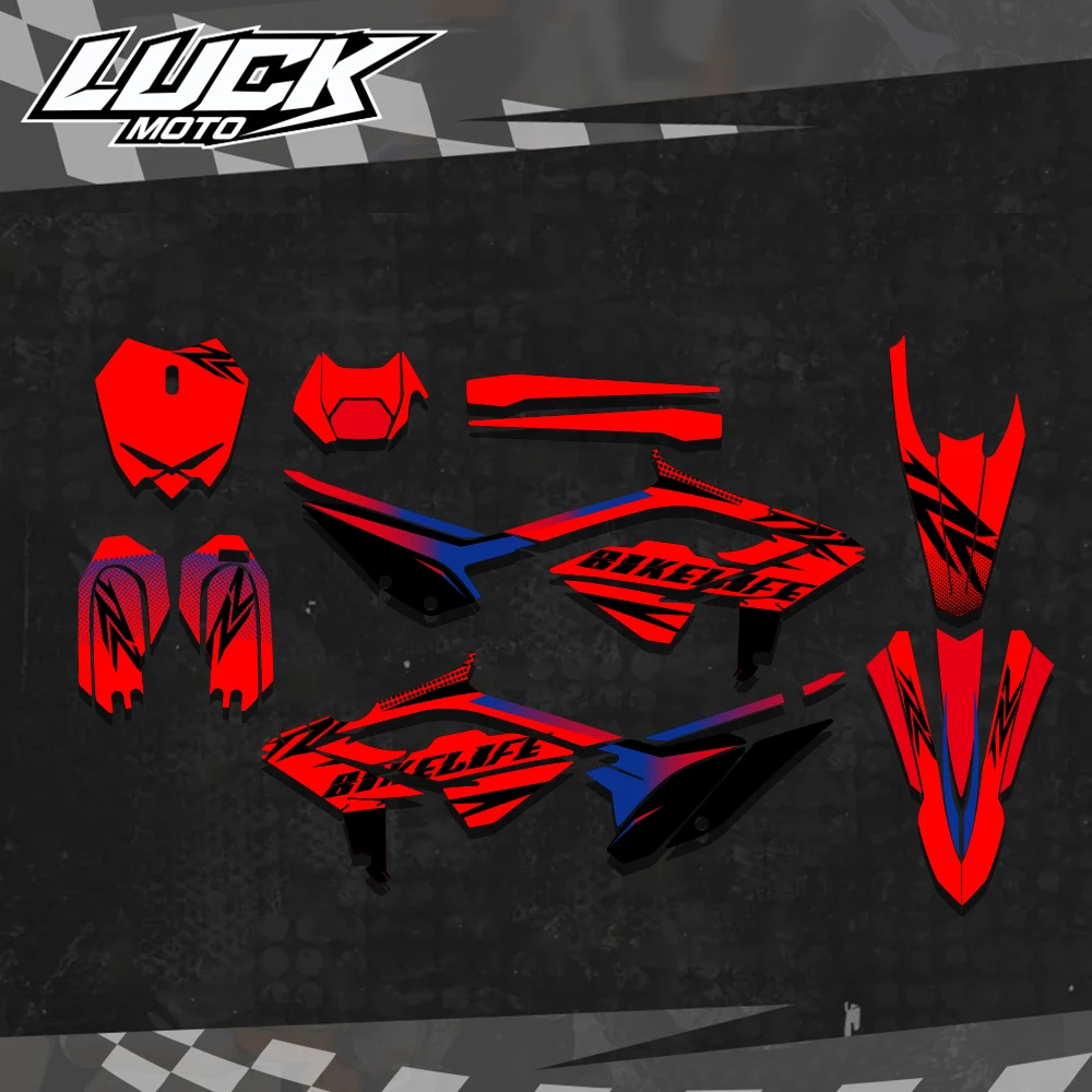 

LUCKMOTO For Beta RR 125 200 250 300 350 390 430 480 2023 2024 Full Graphics Decals Stickers Motorcycle Background
