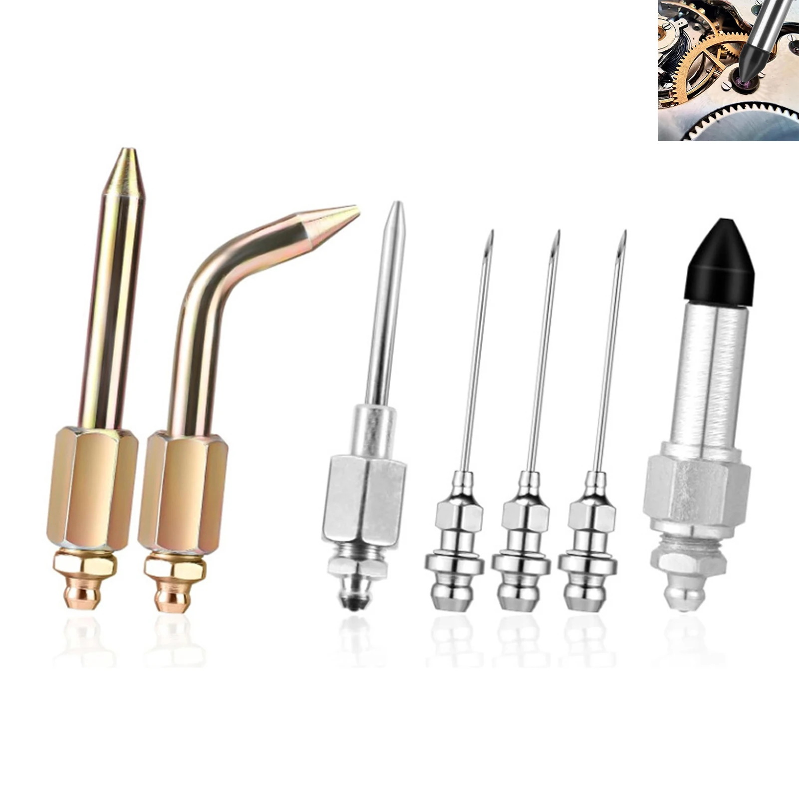 

7PCS Grease Gun Coupler Kit with Needle Nozzle and Adapters for Automotive Lubrication Durable Copper Accessories Set