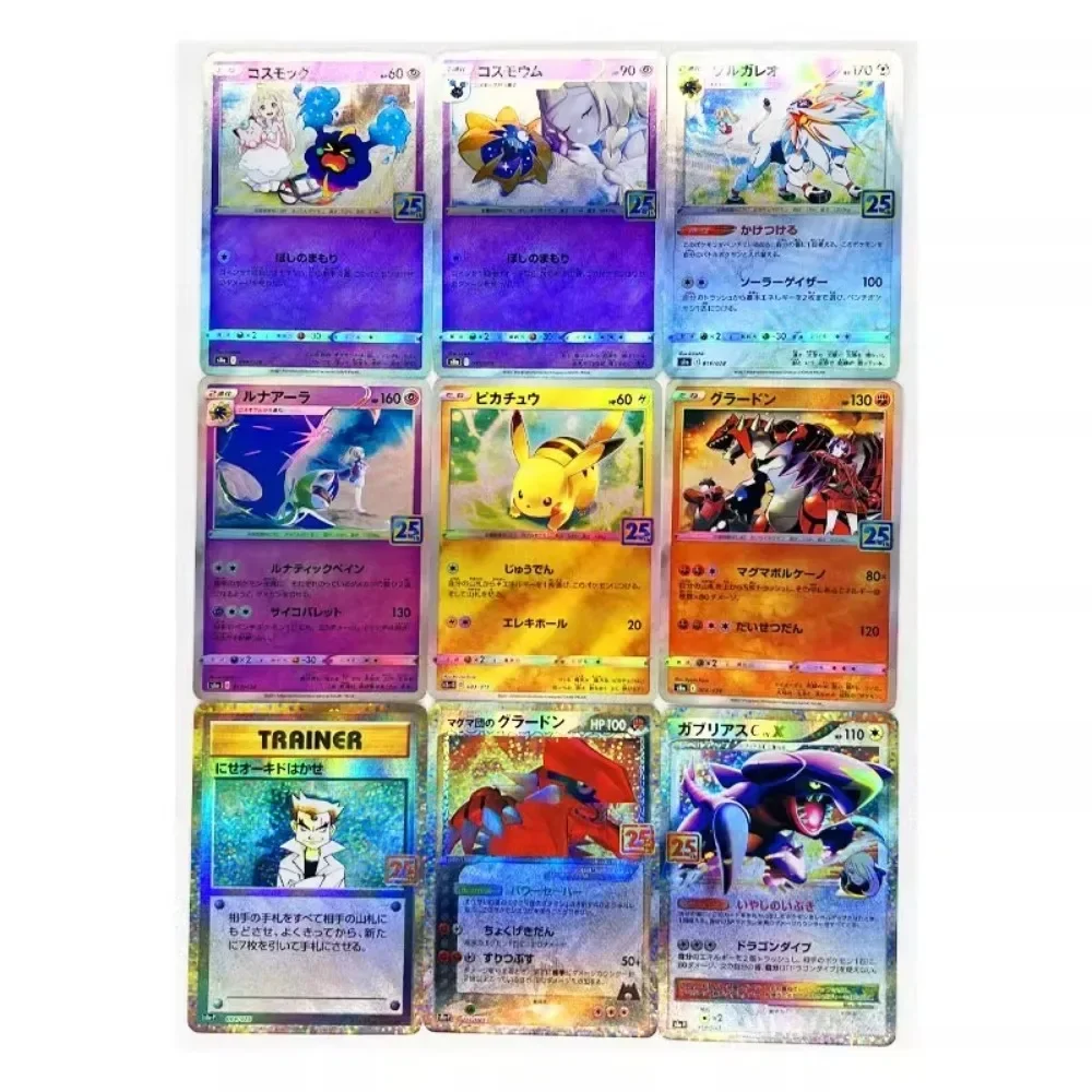 Pokémon casero de la serie 40, tarjeta de colección de Anime, Pikachu, Charizard, PTCG, 25 aniversario, regalo de vacaciones, bricolaje