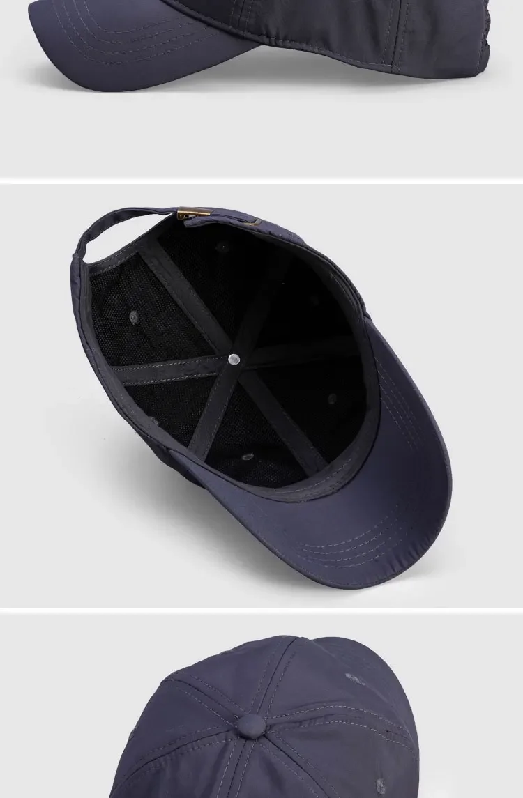 Brand Oohmy Baseballkappe, kleiner und großer Kopf, Übergröße, XXL, schnell trocknend, atmungsaktiv, Übergröße, verstellbar, weiche Oberseite, 56–60 cm, 60–63 cm – Detail 6